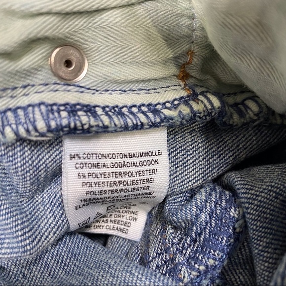 FREE PEOPLE Kentucky Blue Released Side Slit Raw Hem Jeans - Picture 10 of 10